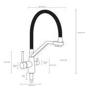 3 in 1 Faucet Pivot (Dark Grey) ΤΡΙΟΔΕΣ